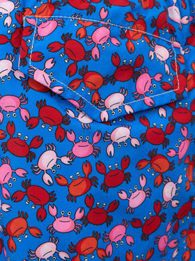 Boy lightweight fabric swim-shorts Jean Lighting with crabs print - MC2 Saint Barth
