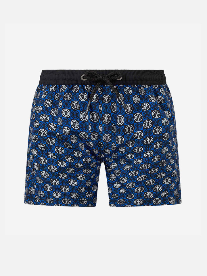Jean Lighting lightweight fabric swim shorts with Inter logo print|INTER FC SPECIAL EDITION - MC2 Saint Barth