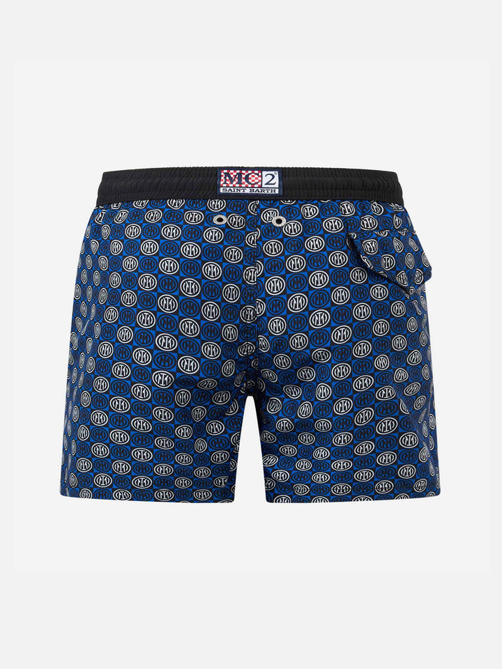 Jean Lighting lightweight fabric swim shorts with Inter logo print|INTER FC SPECIAL EDITION - MC2 Saint Barth