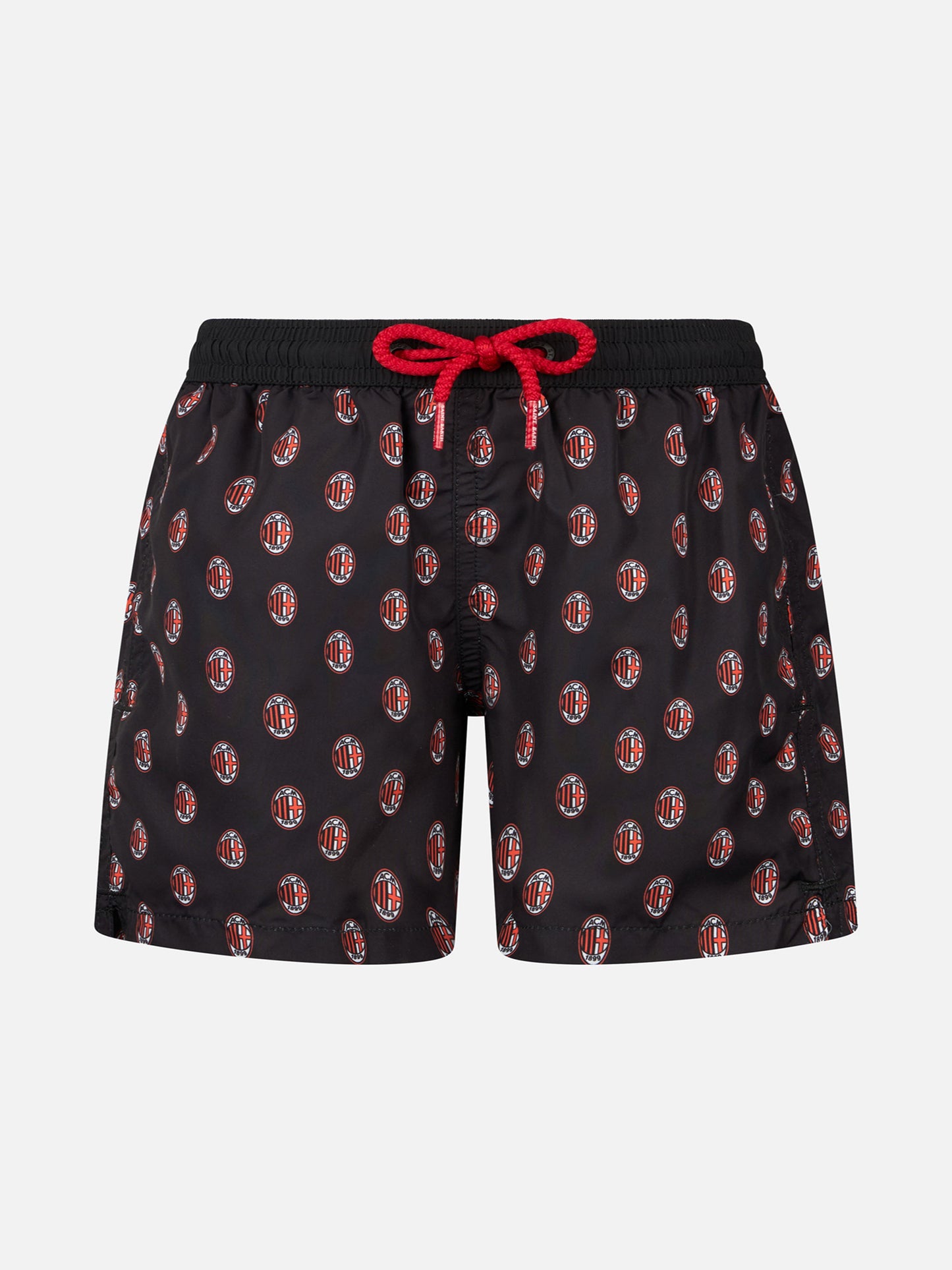 Jean Lighting lightweight fabric swim shorts with Milan logo print|AC MILAN SPECIAL EDITION - MC2 Saint Barth
