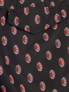Jean Lighting lightweight fabric swim shorts with Milan logo print|AC MILAN SPECIAL EDITION - MC2 Saint Barth