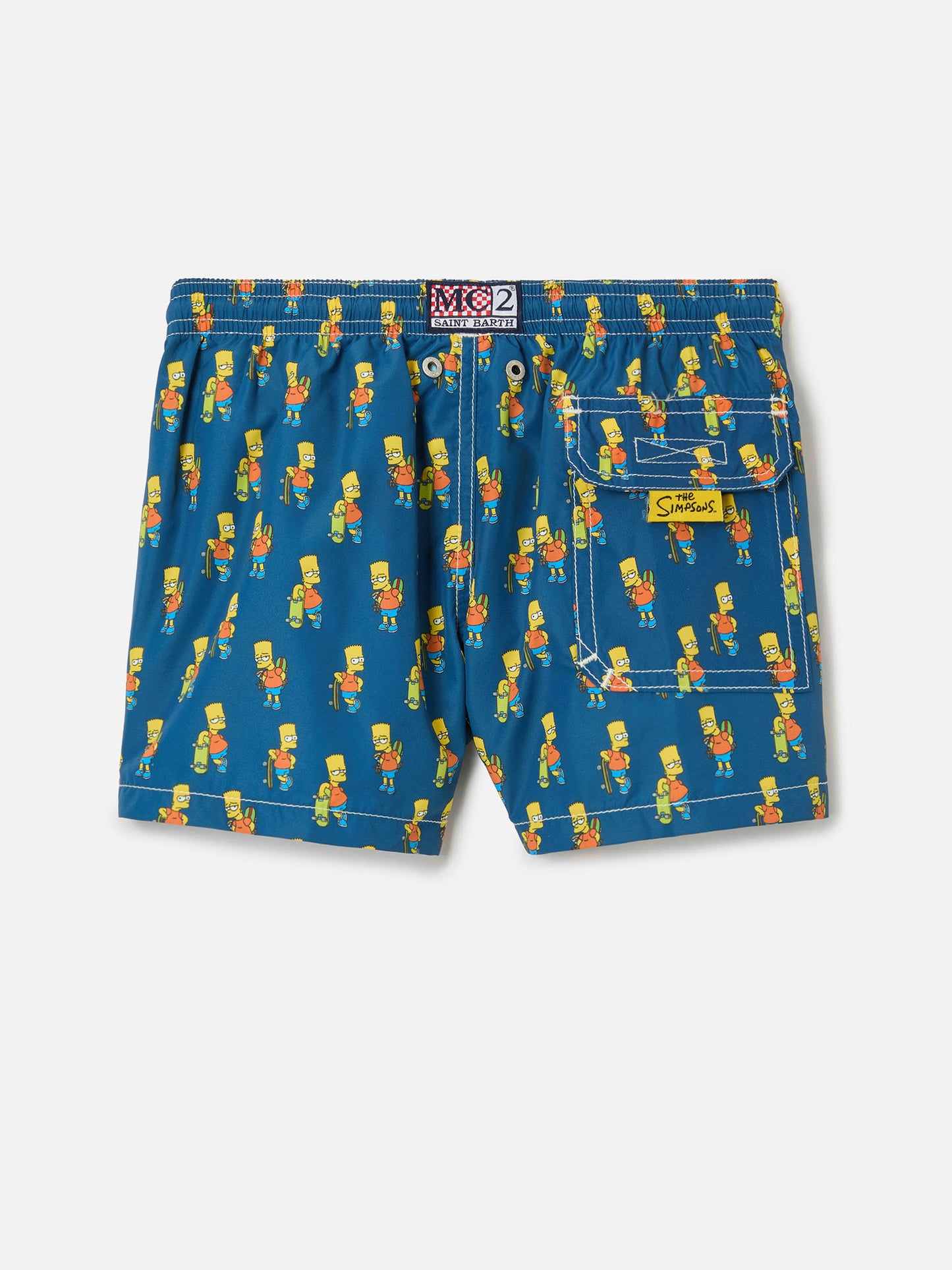 Badeshorts für Jungen aus leichtem Stoff mit Skater-Bart-Aufdruck | DIE SIMPSONS-SONDERAUSGABE