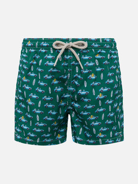 Jean Lighting lightweight fabric swim shorts with beach sign print