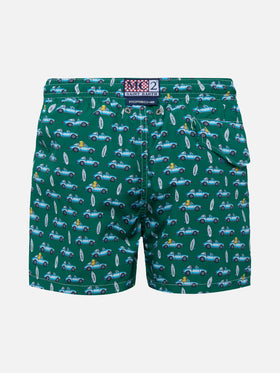 Jean Lighting lightweight fabric swim shorts with beach sign print