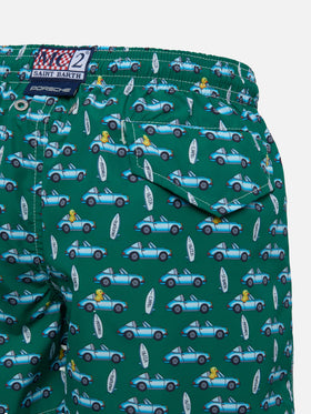 Jean Lighting lightweight fabric swim shorts with beach sign print