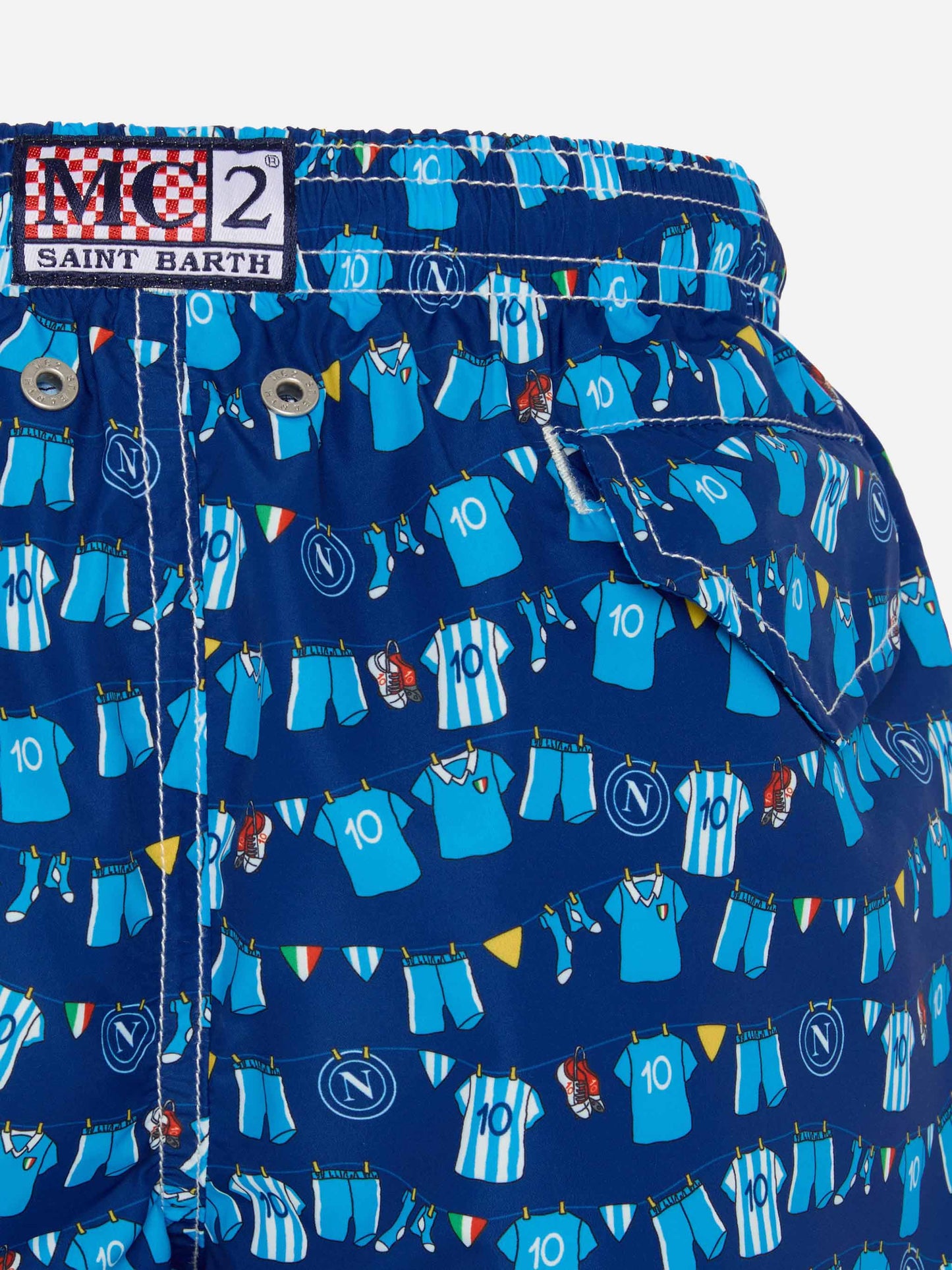 Costume mare Jean Lighting in tessuto leggero con stampa logo Napoli | SSC NAPOLI SPECIAL EDITION
