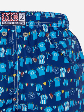 Costume mare Jean Lighting in tessuto leggero con stampa logo Napoli | SSC NAPOLI SPECIAL EDITION
