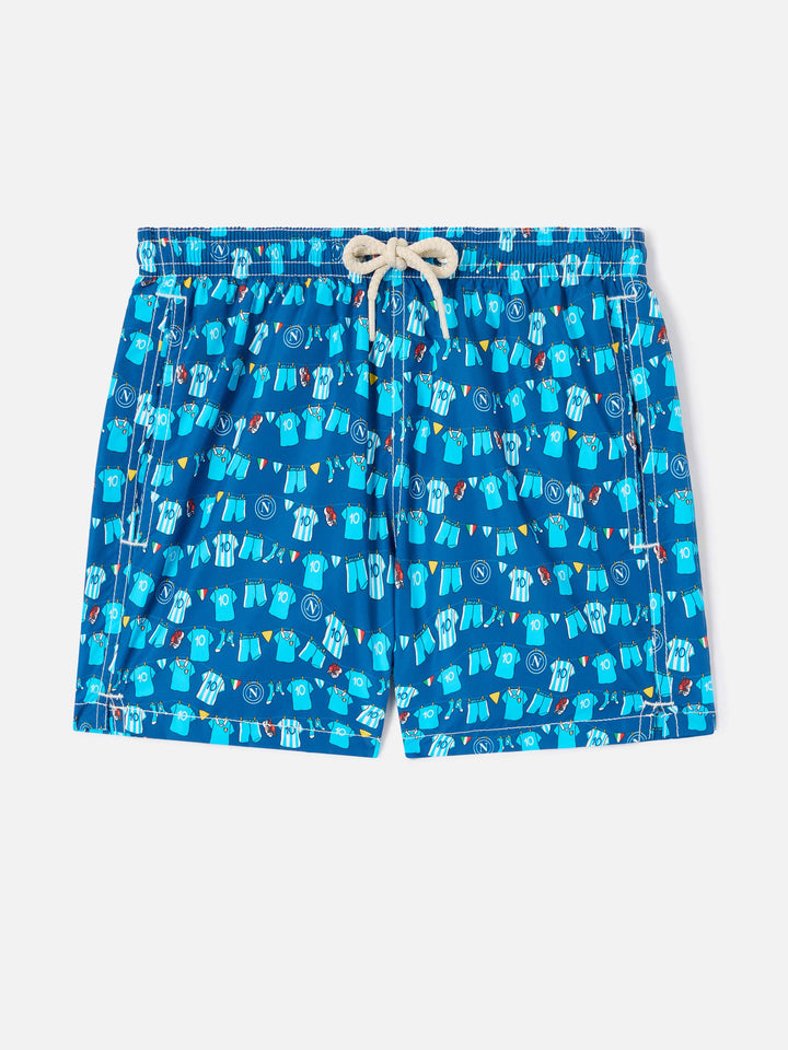 Jean Lighting swim shorts with SSC Napoli Balconi all-over print | SSC NAPOLI SPECIAL EDITION