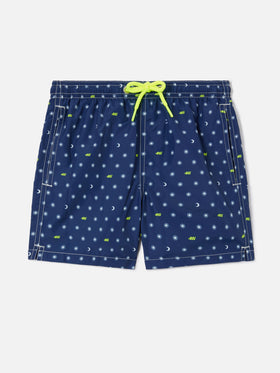 Jean Lighting swim shorts with VR46 all-over print | VR46 SPECIAL EDITION