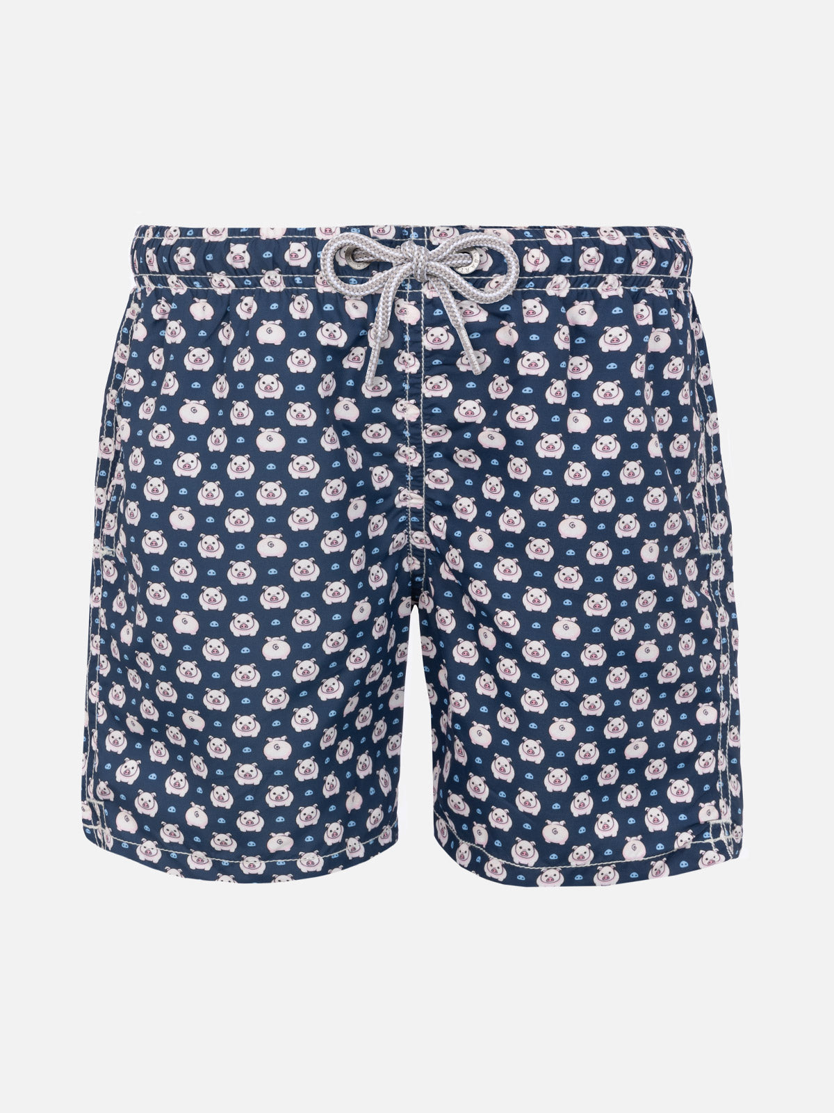 Boy light fabric swim shorts with micro pigs - MC2 Saint Barth