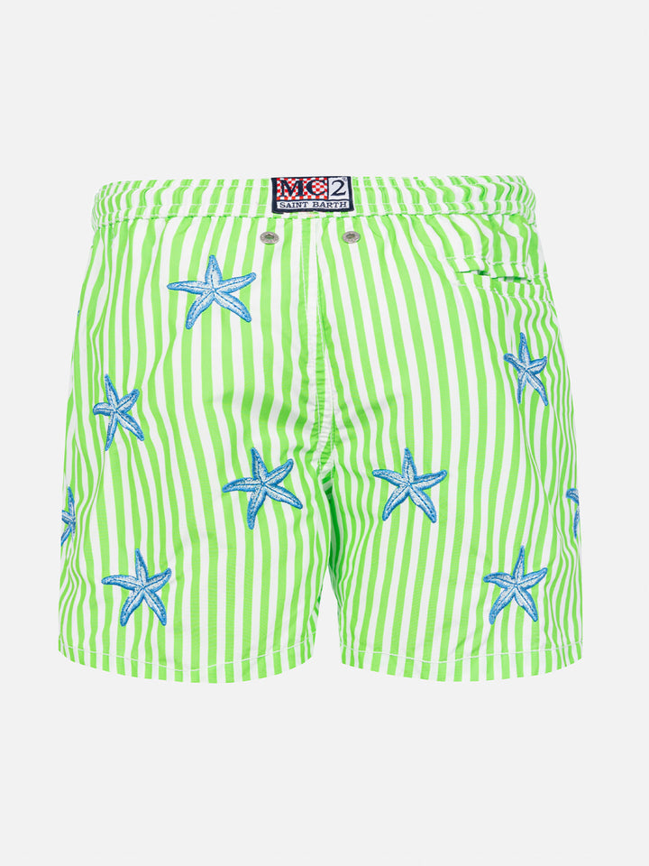 Boy classic swim shorts with starfish embroidery - MC2 Saint Barth