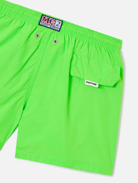 Leichte Badehose aus Stoff für Jungen in Fluogrün Jean Lighting Pantone | PANTONE® SPECIAL EDITION 