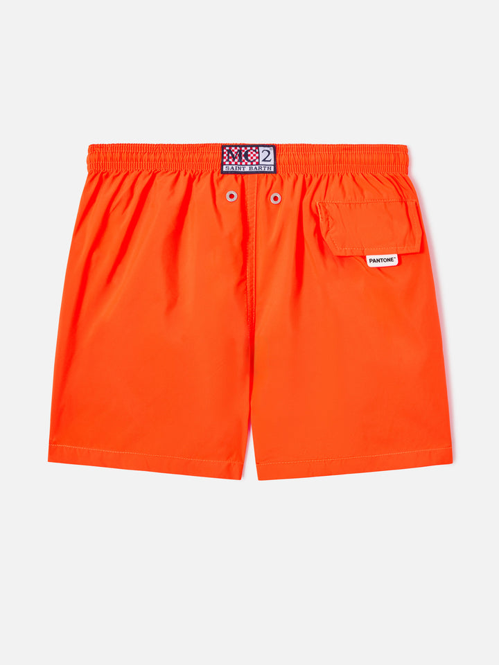 Jean Lighting Pantone leichte fluo-orangefarbene Badeshorts | PANTONE® SPECIAL EDITION 