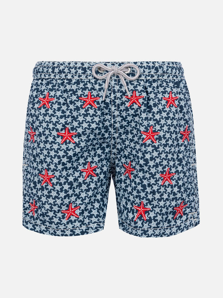 Ultralight boy swim shorts micro seastars print - MC2 Saint Barth