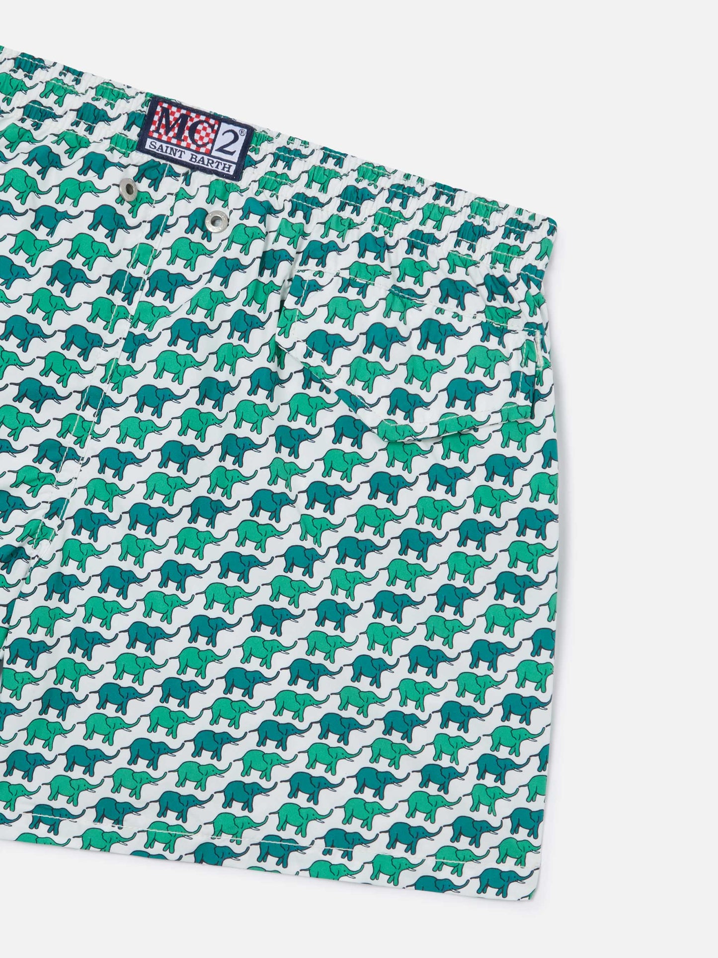 Short de bain garçon à imprimé éléphant 