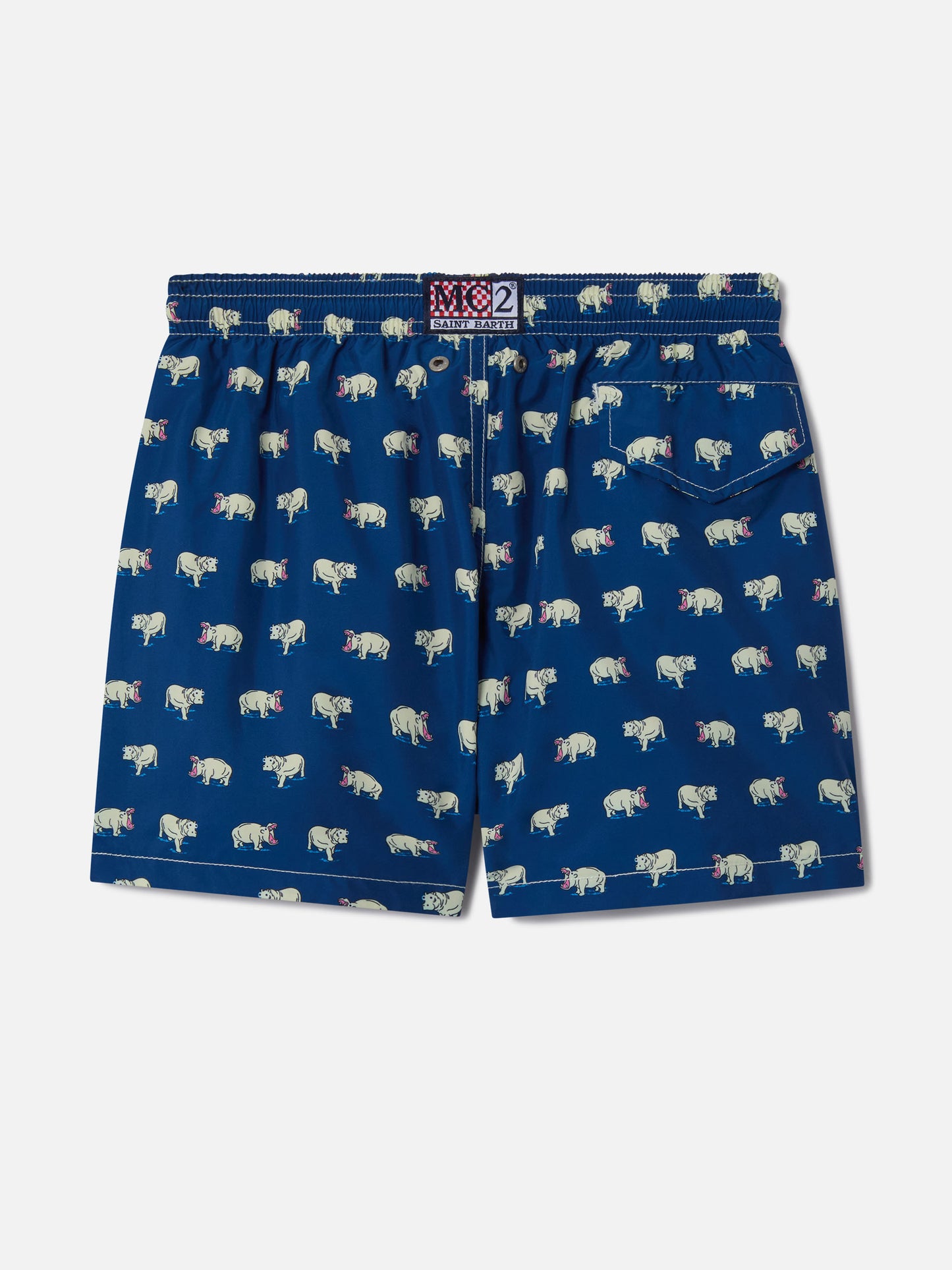 Short de bain léger Jean Lighting 70 avec imprimé hippopotame 