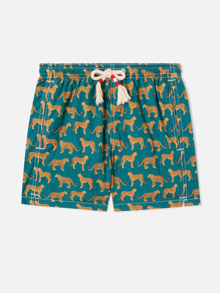 Costume mare Jean Lighting 70 in tessuto leggero con stampa puma