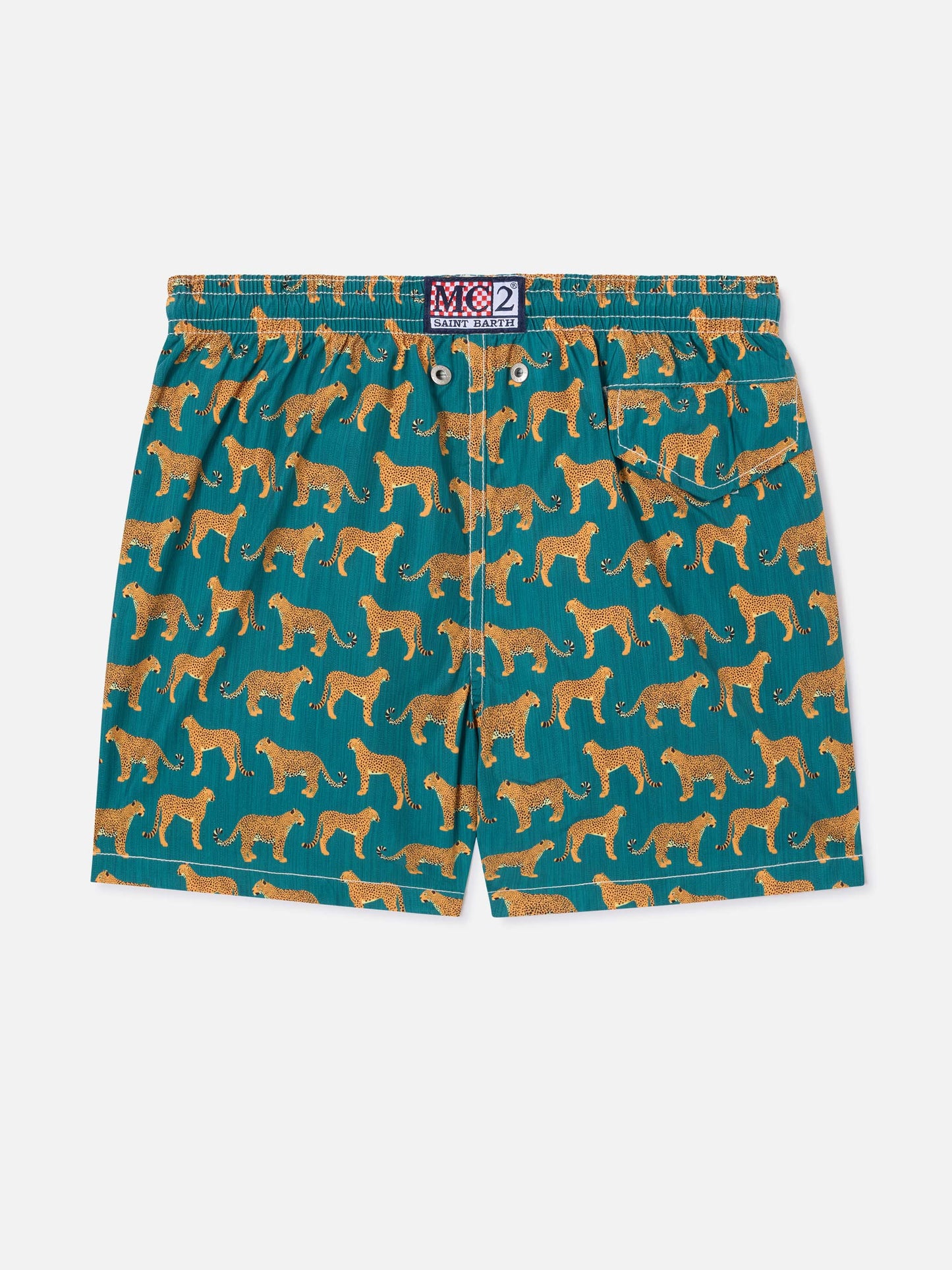 Jean Lighting 70 lightweight swim shorts with cheeta print
