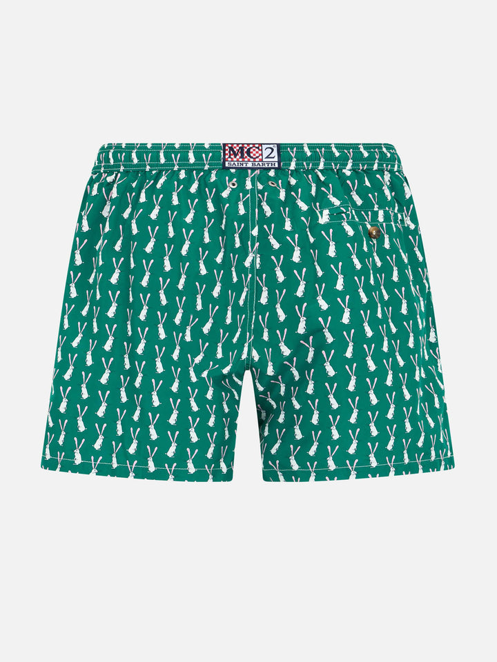 Costume da bagno da bambino in tessuto leggero Jean Lighting 70 con stampa coniglio