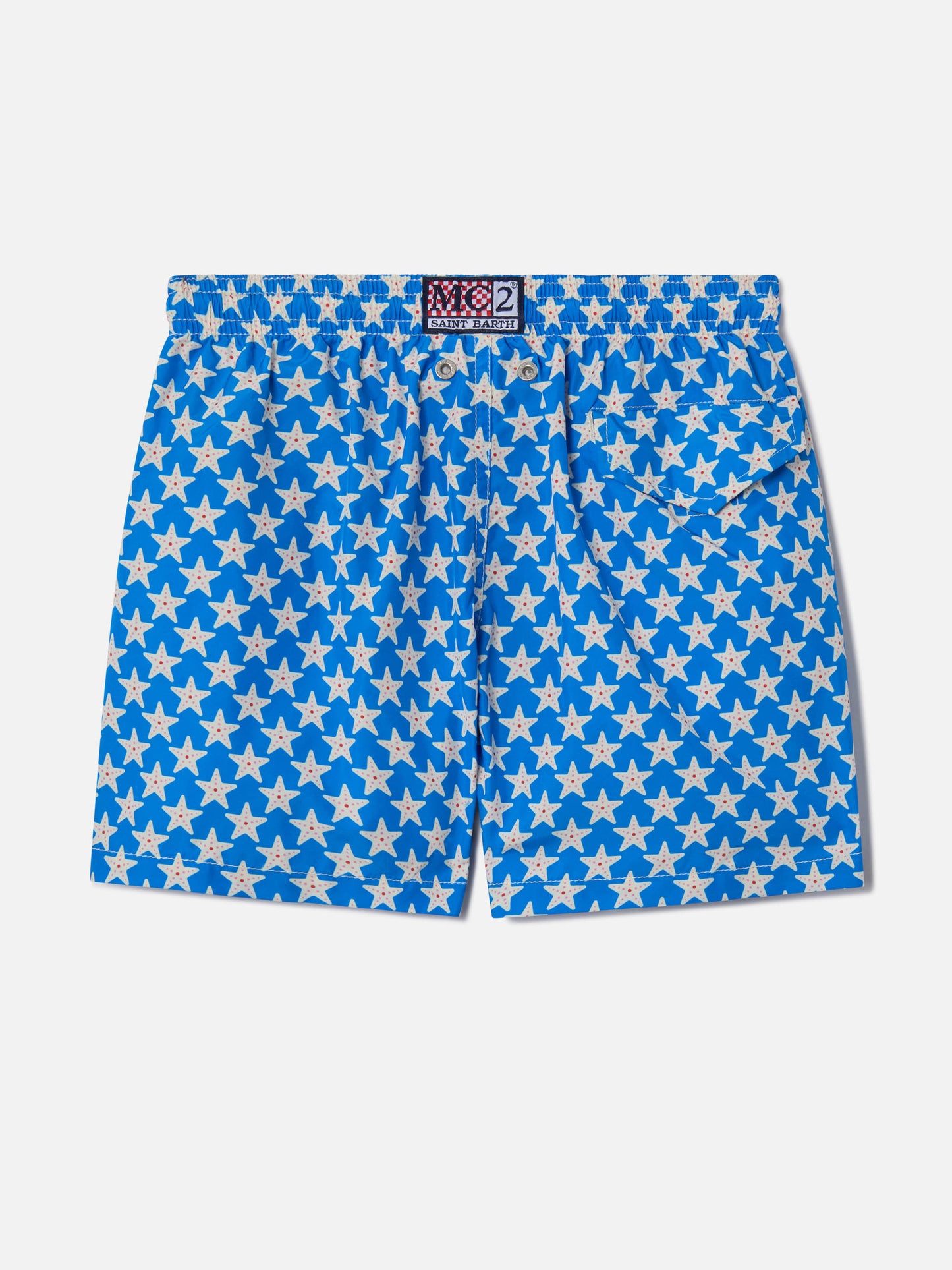 Bañador bermuda de niño en tejido ligero Jean Lighting 70 con estampado de estrellas de mar 