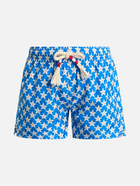 Costume da bagno da bambino in tessuto leggero Jean Lighting 70 con stampa stelle marine
