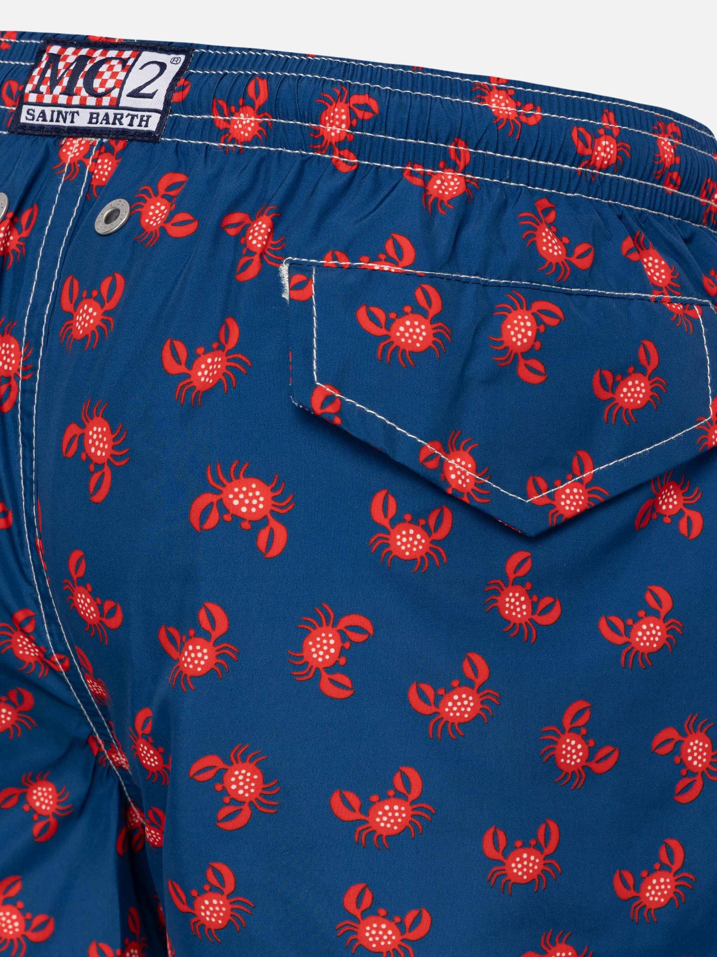 Jean Lighting 70 lightweight swim shorts with crab print - MC2 Saint Barth