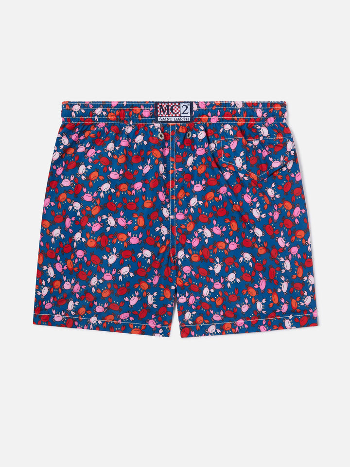 Boy swim shorts with crab print