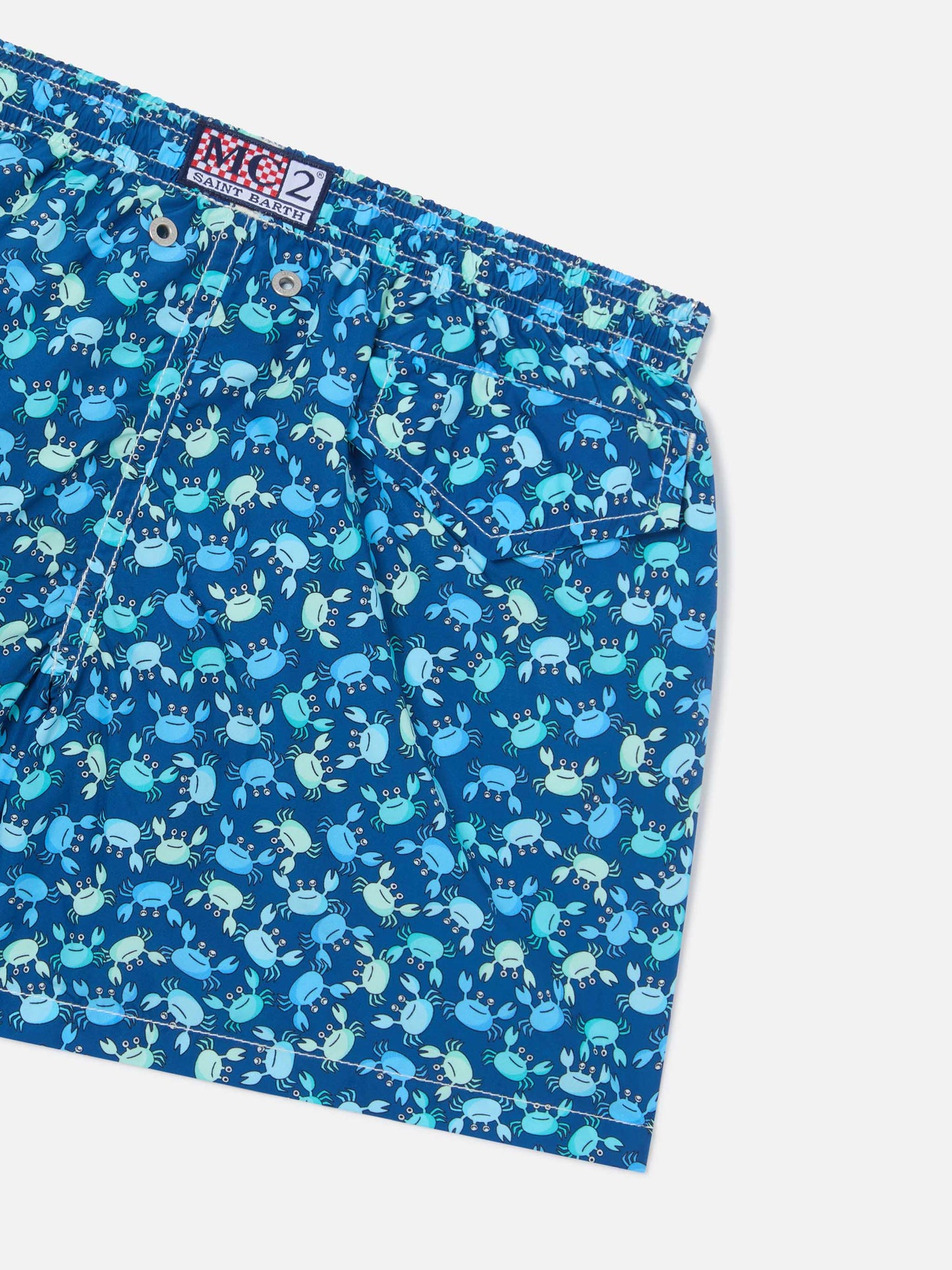 Bañador corto de tejido ligero para niño Jean Lighting 70 con estampado de cangrejos 