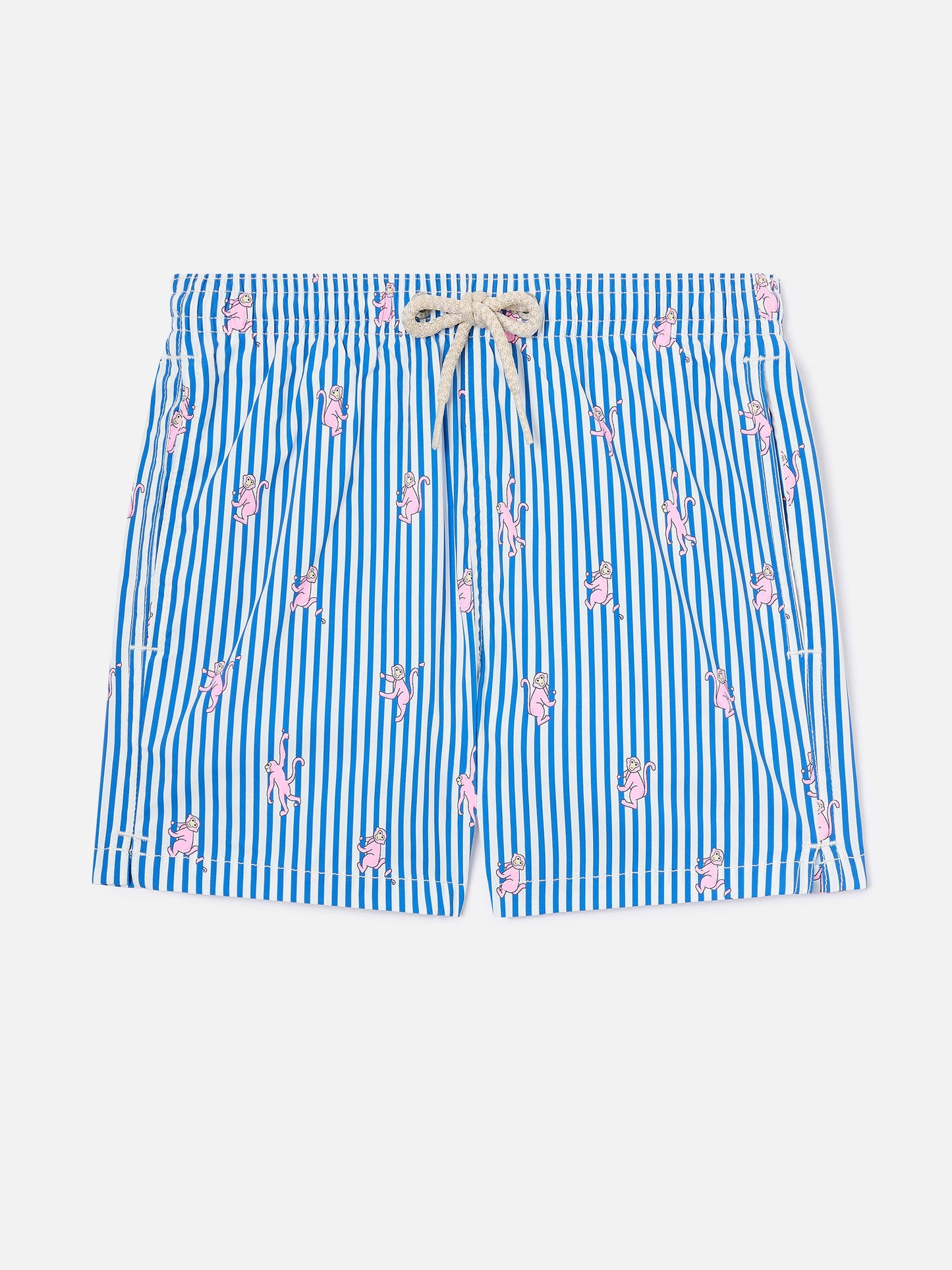 Short de bain Jean Lighting Stretch rayé avec imprimé singe 