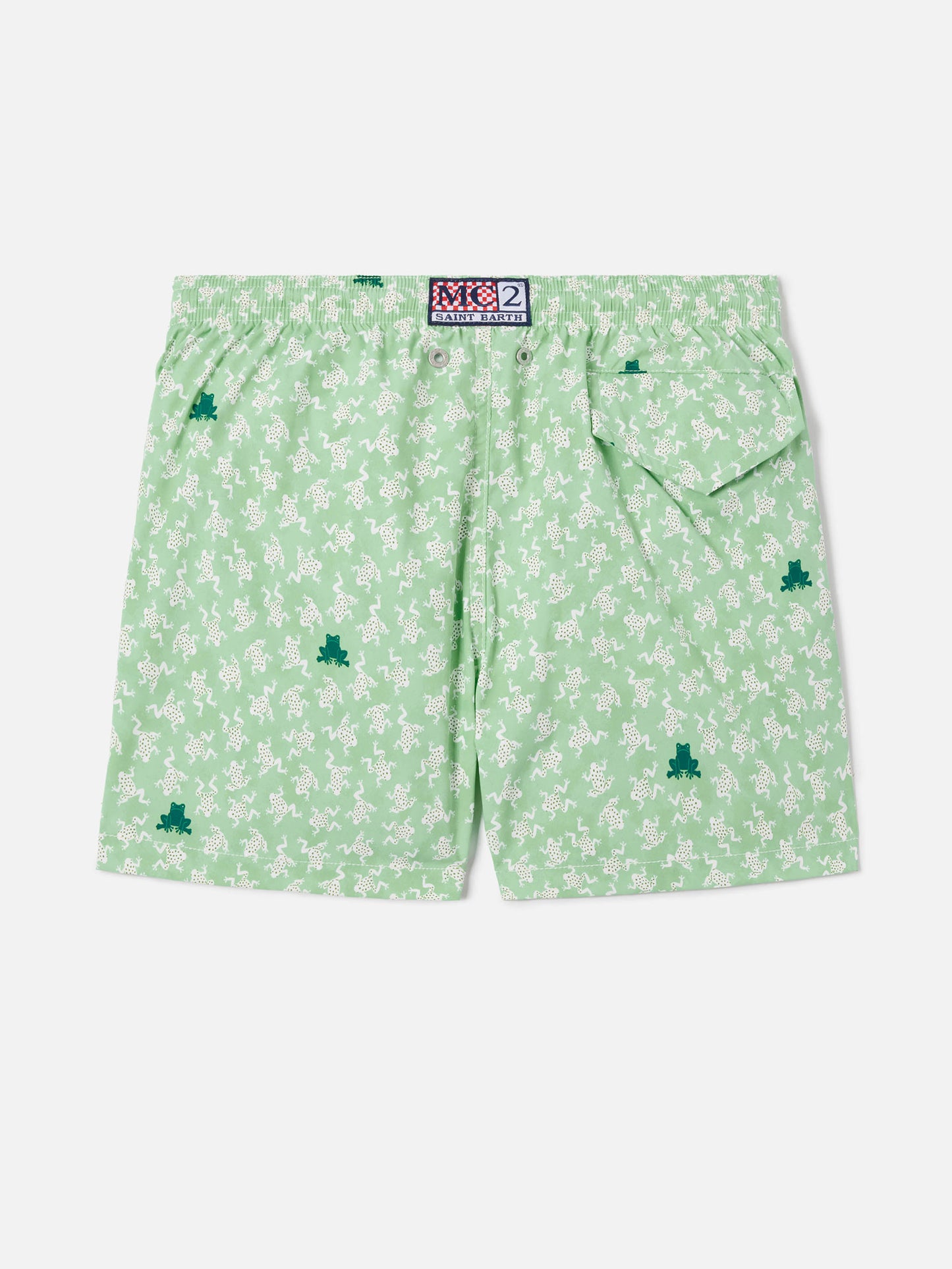 Jean Lighting Stretch swim shorts with all-over frogs print