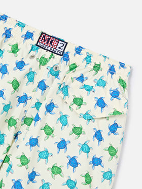 Jean Lighting Stretch swim shorts with all-over turtles print