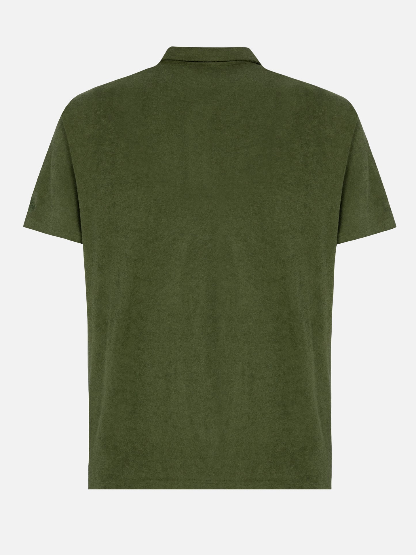 Jeremy military green terry buttonless polo shirt - MC2 Saint Barth