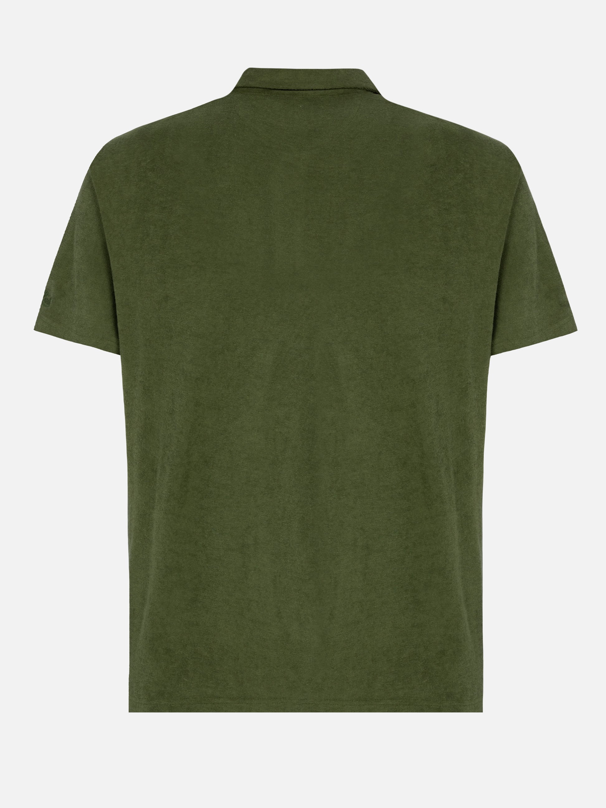 Jeremy military green terry buttonless polo shirt - MC2 Saint Barth