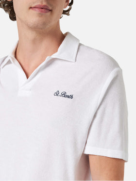 Man white terry polo shirt Jeremy - MC2 Saint Barth