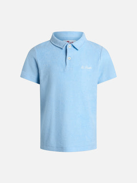 Boy light blue terry polo shirt Jeremy Jr - MC2 Saint Barth