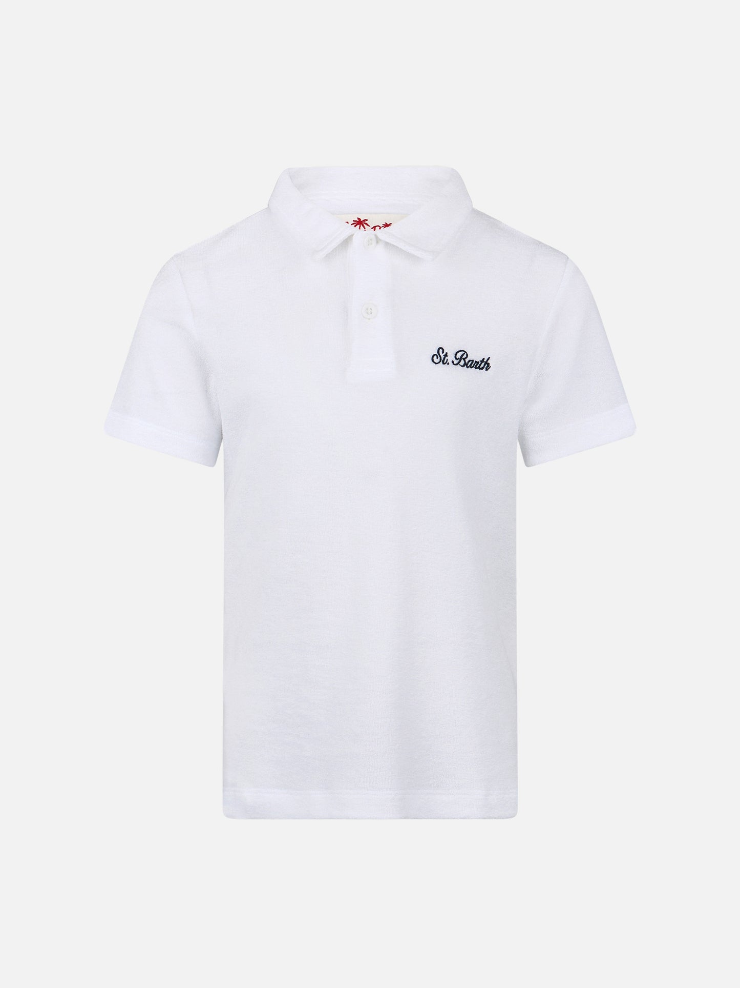 Boy white terry polo shirt Jeremy Jr - MC2 Saint Barth