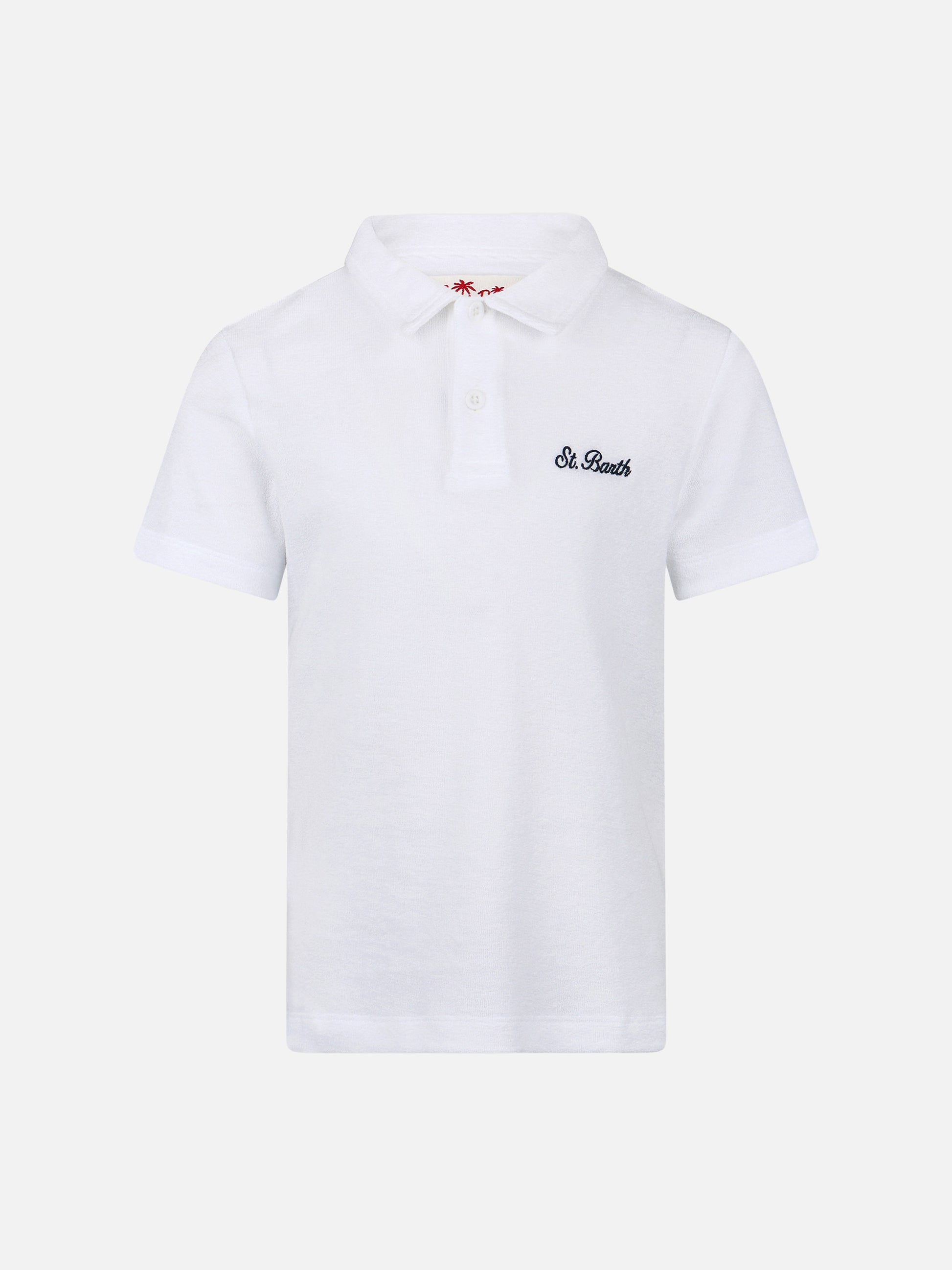 Boy white terry polo shirt Jeremy Jr - MC2 Saint Barth