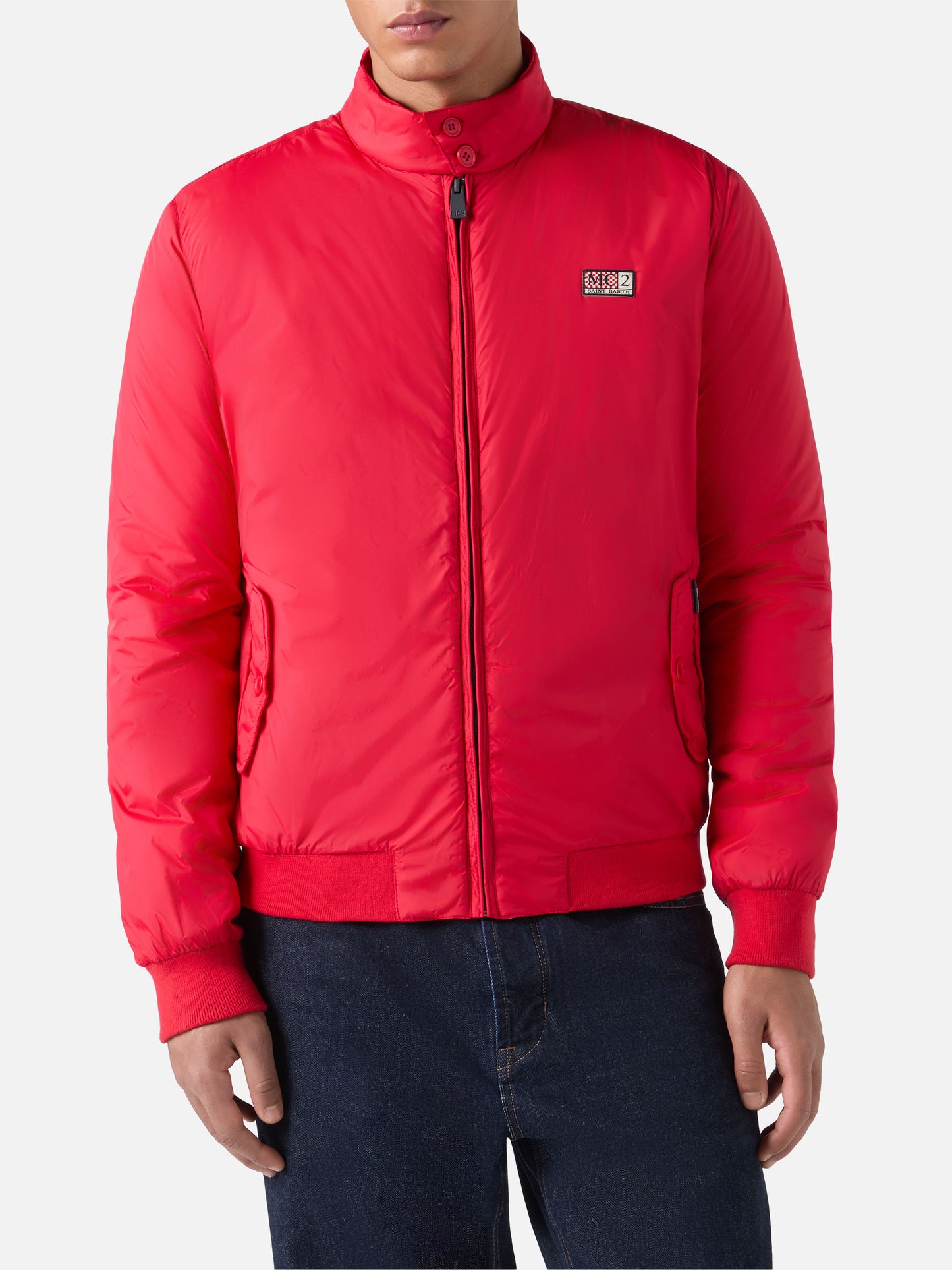 Leichte Jet-Bomberjacke in Rot