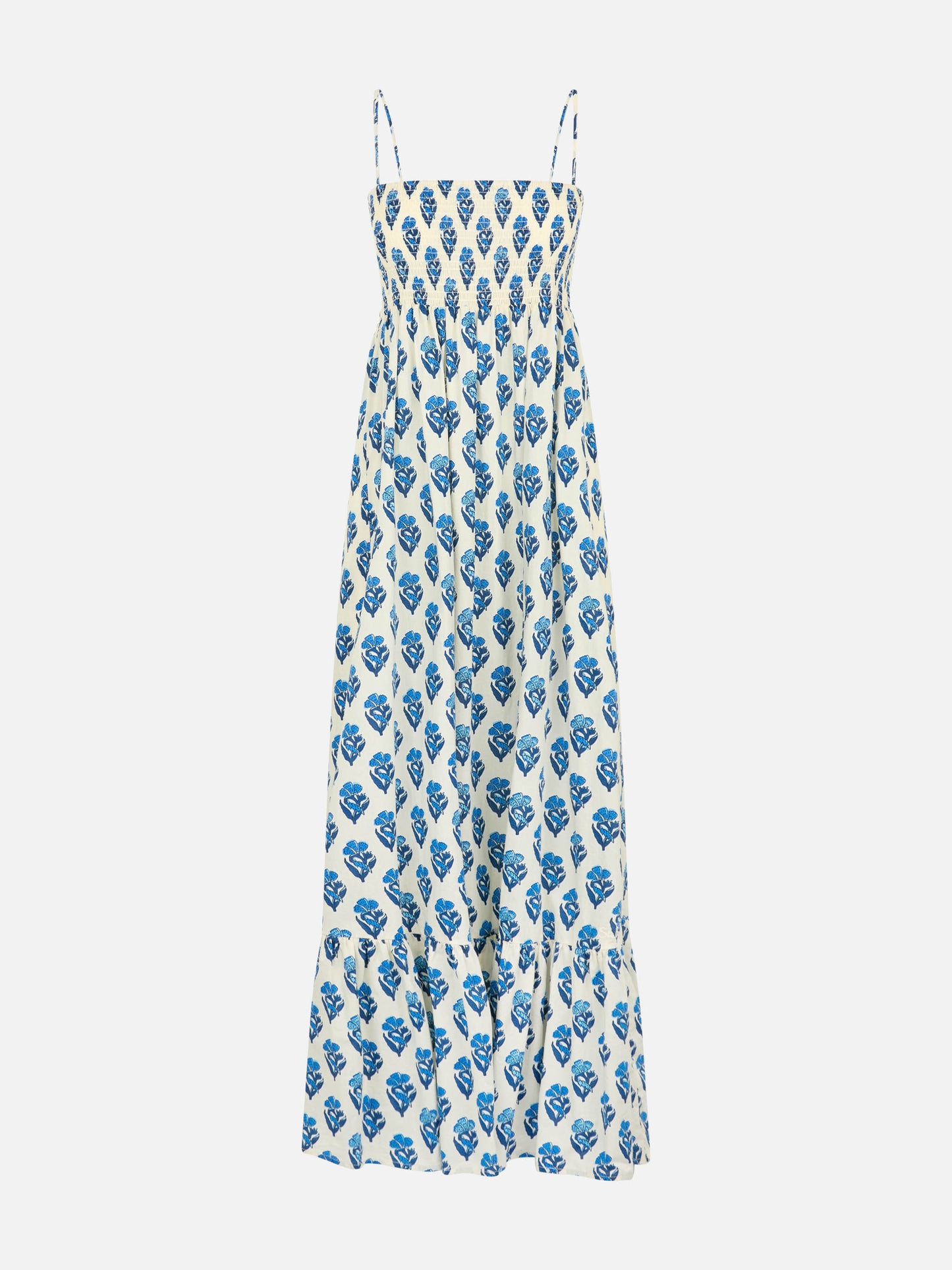 Woman cotton dress Jemma with smocked embroidery - MC2 Saint Barth
