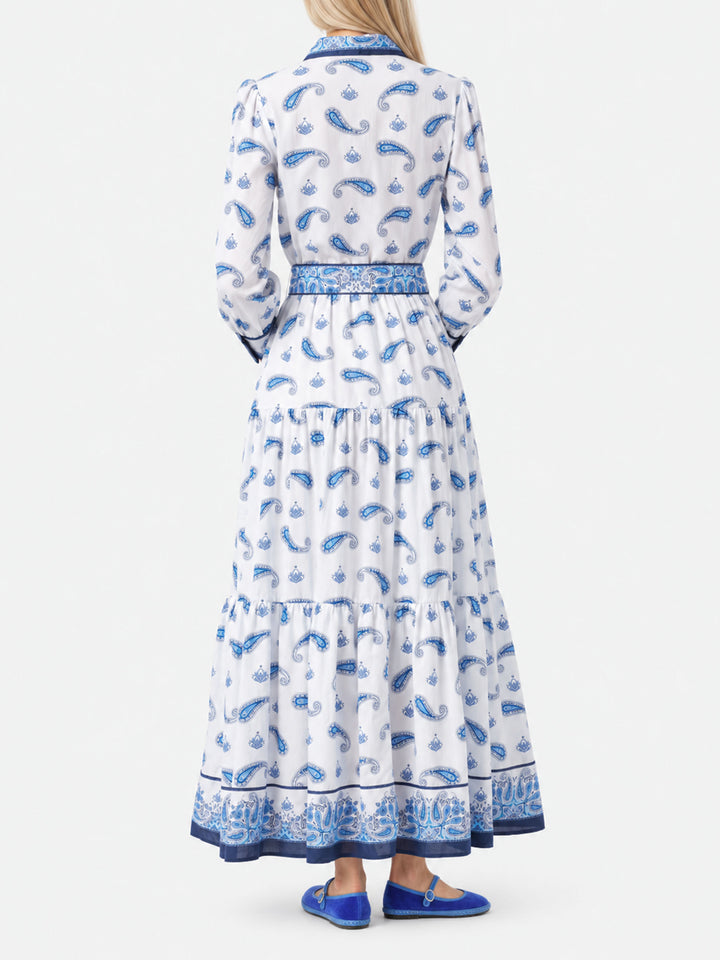 Robe longue Jensen en coton avec imprimé paisley 