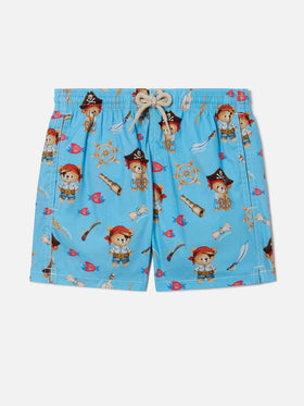 Joell swim shorts with all-over Pirate Bears print