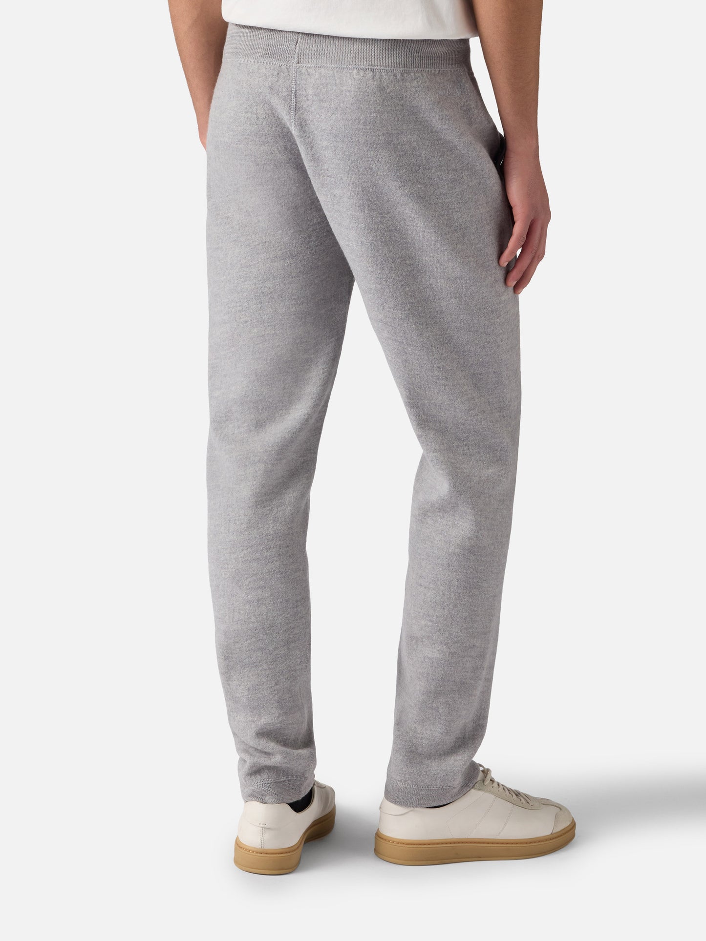 Track knitted sweatpants with pockets