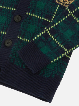 Boy cardigan with bandanna print