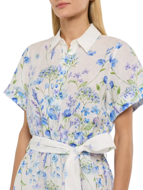 Joseline linen dress with floral print - MC2 Saint Barth