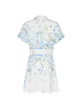 Joseline linen dress with floral print - MC2 Saint Barth