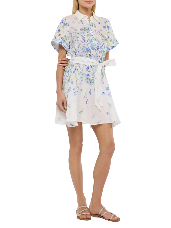 Joseline linen dress with floral print - MC2 Saint Barth