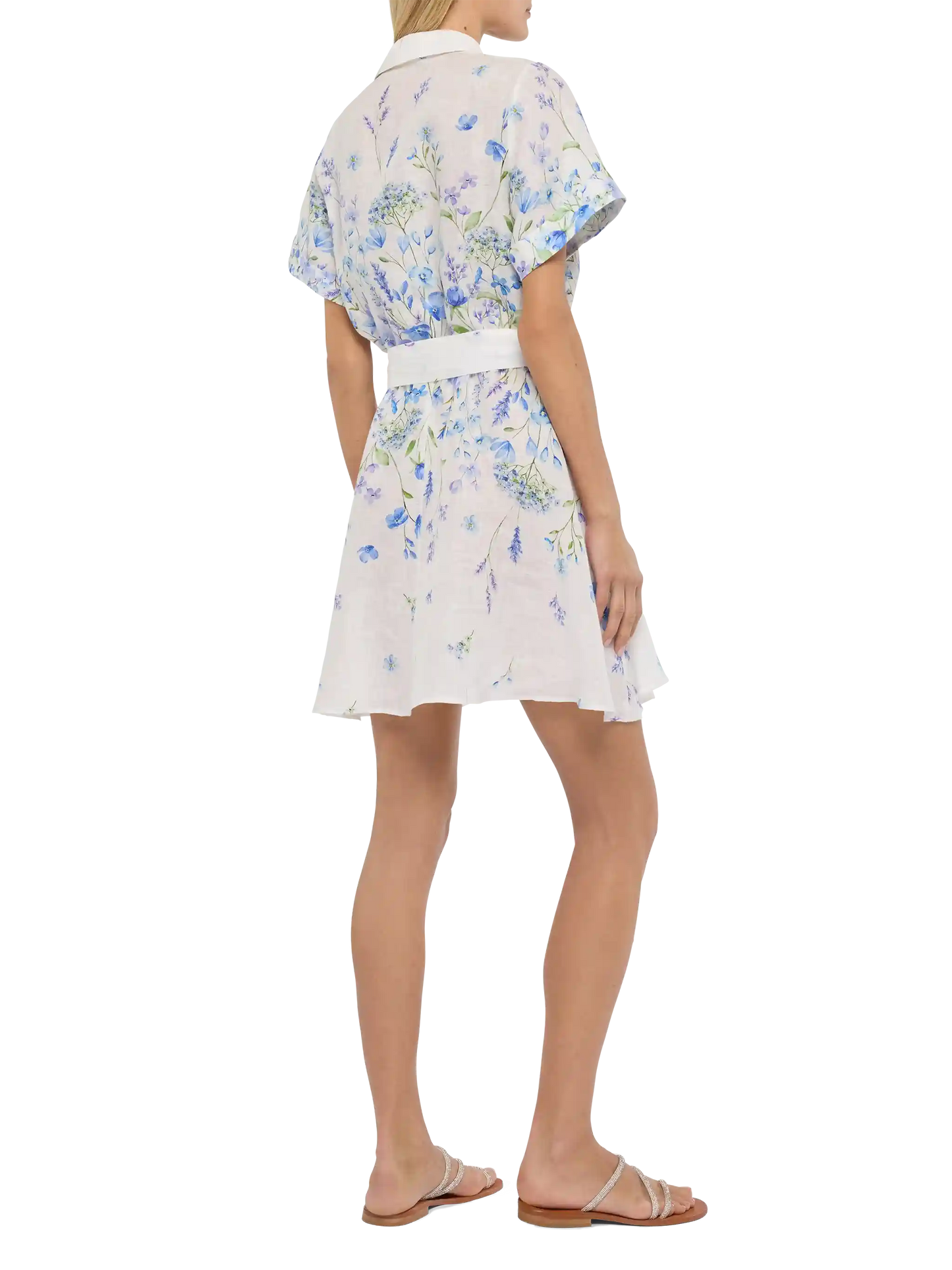Joseline linen dress with floral print - MC2 Saint Barth