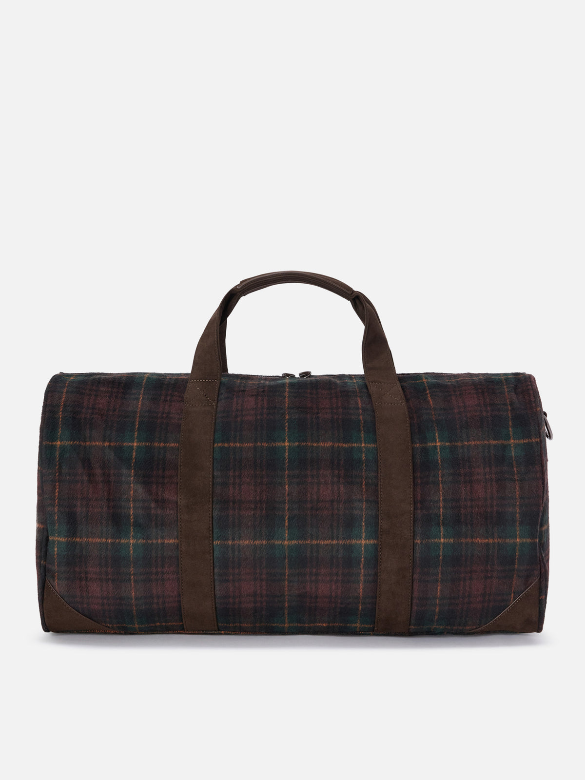 Sac de voyage Jetleg en mélange de laine à motif tartan et finitions en similicuir 