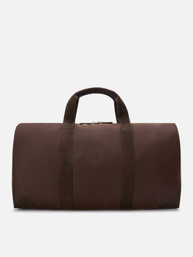 Braune gewachste Jetleg Duffle Bag mit Logostickerei 