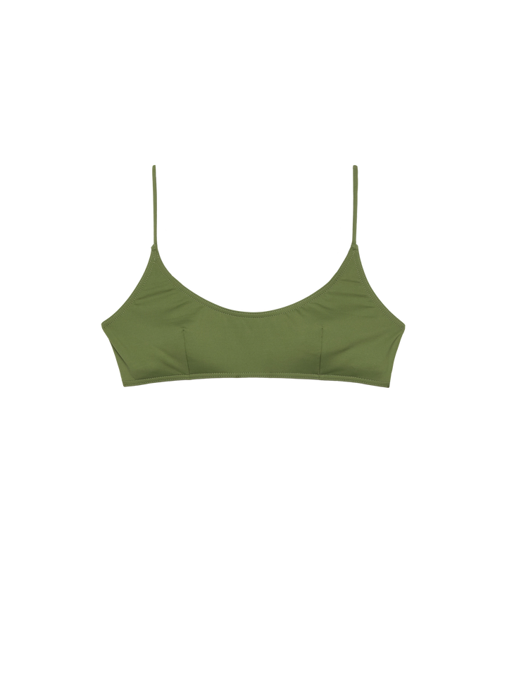 Judy military green bralette beach top Judy